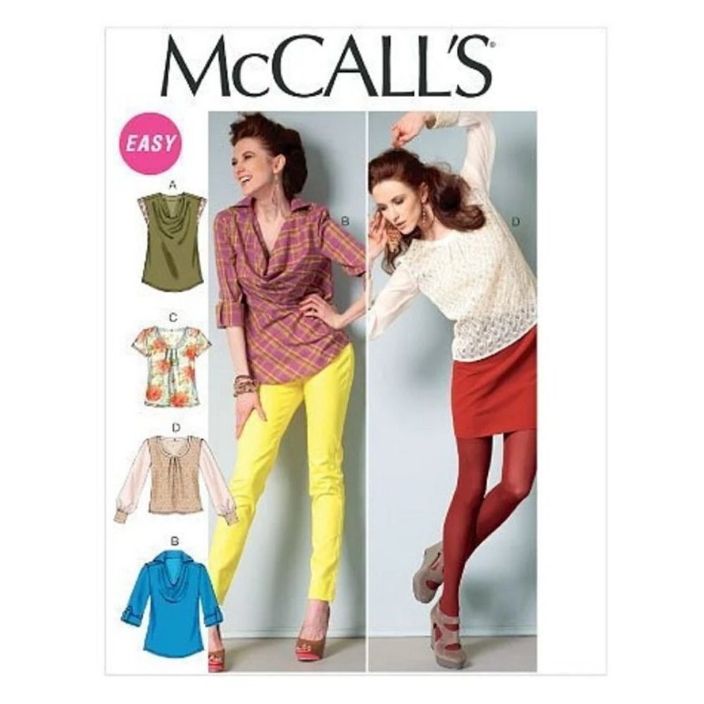 McCall's Sewing Pattern‎ 6604 Misses Tops Size 6-14